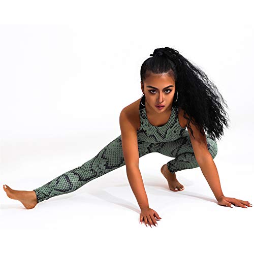 410PQCWbE4L JYCDD Trajes de 2 Piezas para Mujer Leggings + Sujetador Deportivo Ropa de Yoga Traje de patrón de Serpiente Verde Claro… JYCDD Trajes de 2 Piezas para Mujer Leggings + Sujetador Deportivo Ropa de Yoga Traje de patrón de Serpiente Verde Claro… - Imagen 5
