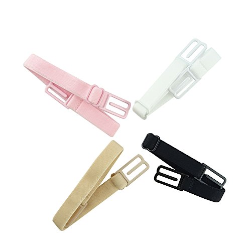 Honbay Women's 4PCS Non-slip Elastic Adjustable Bra Strap Holder
