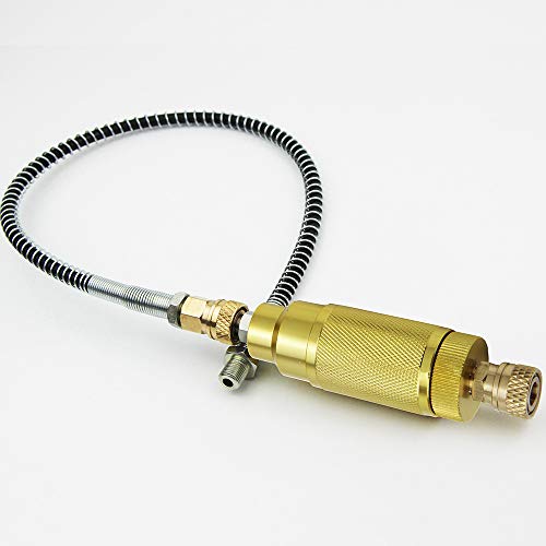 UP100® PCP Paintball Airforce Hand Pump 300bar/4500psi M10x1 Water-Oil Separator Free Filter with 50cm Pressure Hose and Quick Couplers (Gold)