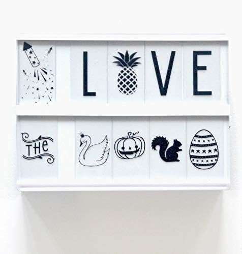 A Little Lovely Company Lightbox Letter Set, Black, Large