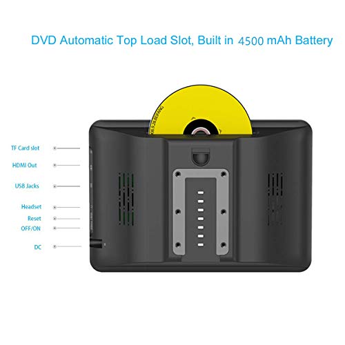 Android Headrest DVD Player Tablet Car Back Seat Video TV Monitor for Kids 10.1 inch, 1080P HD Touch Screen, Support WiFi Bluetooth FM Netflix Syn Screen Phone Mirroring HDMI Out 4500mAh Battery