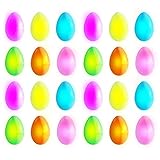 PartySticks Glow Easter Eggs 24pk Bulk Party Favors - Glow in The Dark Egg Party Supplies w/ 72 Mini Glow Sticks