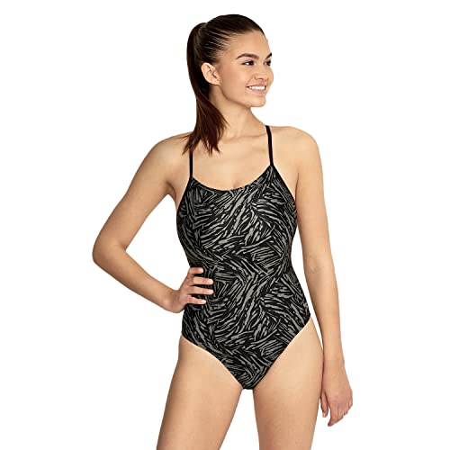 Speedo Swimsuit One Piece Prolt Relay Back Traje de baño de una Pieza, Tigre, Antracita, 54 para Mujer