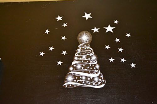 Star Tree with Stars Window Cling Stickers - Seasonal Christmas Window
