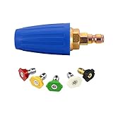 Challco 4000PSI Pressure Washer Rotating Turbo Nozzle 4.0 Orifice 4 GPM with Spray Nozzle Tips Kit.