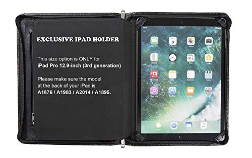 image for AZXCG Professional Slim Padfolio for 12.9-inch iPad Pro (2018 Gen), Fu