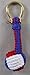 GSM Nautical Monkey Fist Knot Key Chain, Red, White & Blue - Made Entirely of Cloth Except Shackle - This is NOT A Weapon.