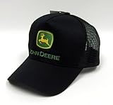 Original John Deere Logo Adjustable Black Mesh Hat