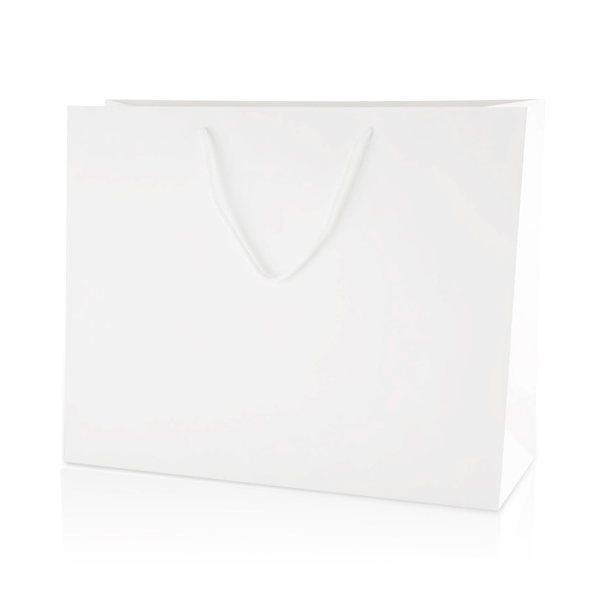 Thepaperbagstore 15× White Large Matt Laminated Gift Bags 40×30×13cm – 250 gsm Boutique Paper Bags with Rope Handles & Reinforced Base – Ideal for Gifts, Weddings, Retail & Corporate Use