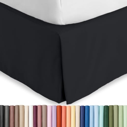 Bare Home Bed Skirt King Black
