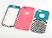 iPhone 5C Case, KEEDA Hybrid High Impact Tribal Soft TPU + Hard PC Case Cover for iPhone 5C - Pink