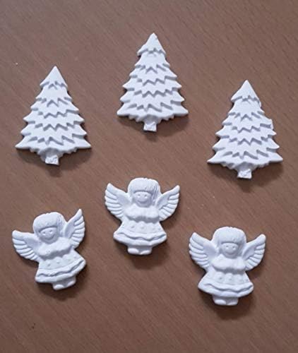 Segnaposto Natalizi Amazon.24 Mini Gessetti Artigianali Non Profumati Chiudipacco Per Natale Modelli Diversi Cuore Segnaposto Capodanno Albero Di Natale Angelo Angioletto Natalizi Idea Regalo Amazon It Casa E Cucina