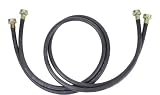 Whirlpool 8212656RP 10-Feet Black Rubber Washer Inlet Hose, 2 Pack