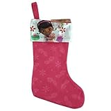 Disney Girls Felt Christmas Stocking with Printed Satin Cuff - 18 Inch (Doc McStuffins - Pink)