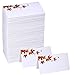 Winlyn 100 Pcs Table Name Number Tented Place Cards with Fall Maple Leaves Blank Seating Assignment Cards Escort Cards Greeting Cards Bulk 3.5
