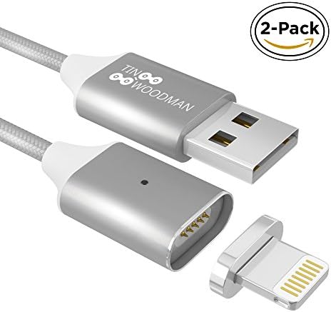 Magnetic Charging Cable for iPhone 3rd Generation (double-silver) โ Ideal Magnetic Charger Cable โ Fast Charging & Data Sync Cable โ 3.3 ft, 2.4 A โ Set of 2 Cables