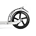 HUDORA 230 Kick Scooter for Adults, Big PU Wheels, Folding Frame, Adjustable Height, Reinforced Deck (White)