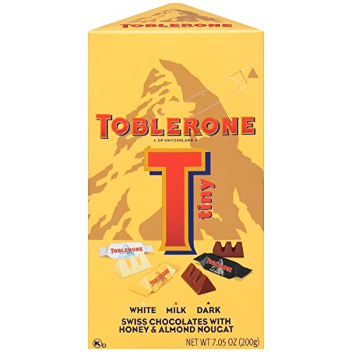 Toblerone Tiny Variety Pack, White, Milk and Dark Chocolate, 7.05 Ounce