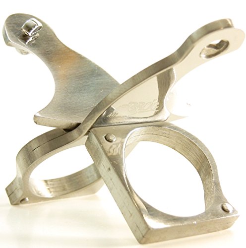 Stainless steel cigar cutter and cigar stand combo