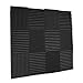 Acoustic Panels, 2 X 12 X 12 Acoustic Foam Panels, Studio Wedge Tiles, Sound Panels wedges Soundproof Sound Insulation Absorbing Home and Office (48 Pack, Black)