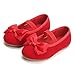 Bear Mall Girls' Shoes Girl's Ballerina Flat Shoes Mary Jane Dress Shoes (Little/Toddler Girls Shoes/Big Kids)(10 Toddler, Red)