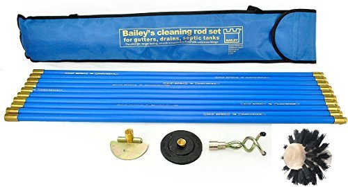 Bailey 5431 Universal Drain Rod Set in Carry Bag & 6 Woodstock brush by Bailey