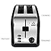 MADETEC 2 Slice Wide Slot Toaster Black for Bread Bagel, Brushed Stainless Steel Toaster with Removable Crumb Tray,High Lift Lever, Defrost, Bagels and 7 Shade Setting