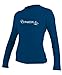 O'Neill Wetsuits UV Sun Protection Womens Basic Skins Long Sleeve Rash Tee Sun Rash Guard, Deep Sea, X-Large, Deep Sea, X-Large