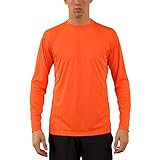 Vapor Apparel Men's UPF 50+ Long Sleeve UV (Sun) Protection Performance T-Shirt Large Saftey Orange
