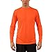 Vapor Apparel Men's UPF 50+ UV Sun Protection Performance Long Sleeve T-Shirt Large Safety Orange