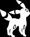 Umbreon Ash Team Rocket Pokeball WHITE Vinyl Car/Laptop/Window/Wall Decal