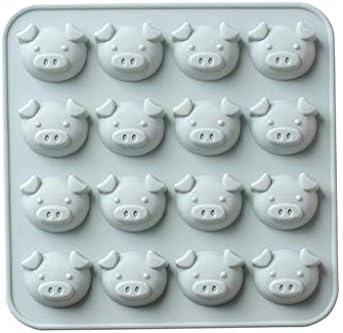XXYsm Cake Mould Washable Silicone Lovely Animals Tray Mold Baking Tray 3D Cream Happy Love for Men and Women Cake Dessert Chocolate Cookie Candy Decorating 15.7x13cm (Gray)
