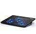 Laptop Cooler, Tenswall 5 Quiet Fans Laptop Cooling Pad for 13-17 Inch Laptops, Cooler Pad Stand with LED Light, Dual USB 2.0 Ports, Adjustable Height Settings