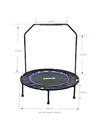 Newan Trampoline, Mini Fitness Rebounder Rrampoline Interior para Adultos, Mejor ejercicio en el hogar   Entrenamiento Cardio Fitness Trainer   Max Limit 330 libras