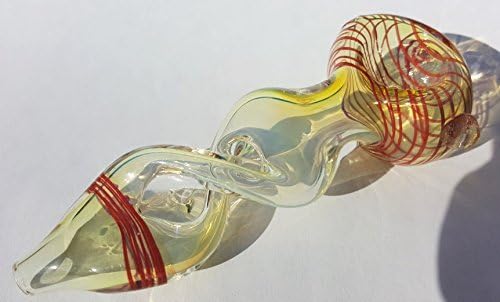 3.5 TWISTED RED Inch Incense Burner Clear Fumed Body American Made
