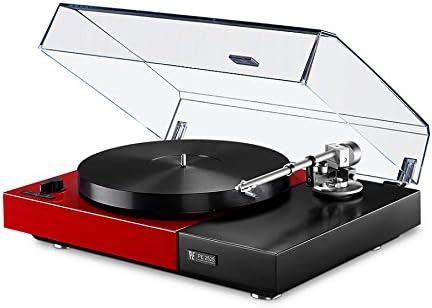 Perpetuum Ebner PE 2525 Turntable with Thorens Tonearm, Dust Cover (Red)