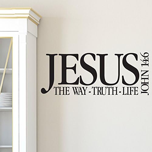 John 14:6 Vinyl Wall Decal by Wild Eyes Signs Jesus The Way Truth Life, Scripture Bible Verse, Church Decor, Youth Room, Entry Way, JOH14V6-0001