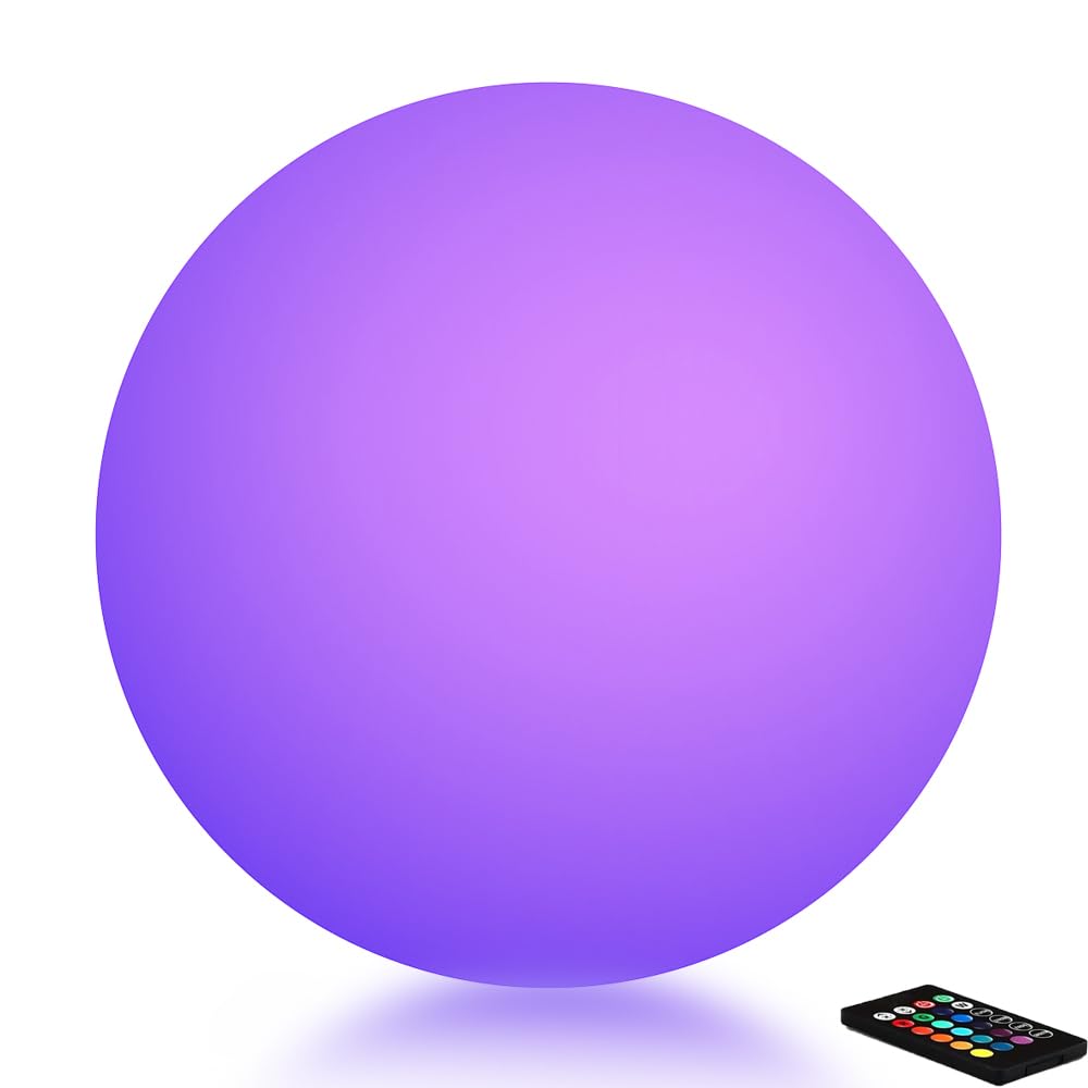 Photo 1 of COPU LED Night Light Ball Globe Lamp with Remote 8 Inch 16 RGB Colors Dimmable Mood Lights Rechargeable Outdoor Globe Light for Patio Nursery or Home Decor IP65 Waterproof Ball Light