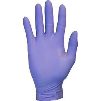 Nitrile Exam Gloves - Medical Grade, Powder Free, Latex Rubber Free, Disposable, Non Sterile, Food Safe, Textured, Indigo Color, Convenient Dispenser Pack of 100, Size Large