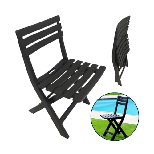 Cadeira Portátil Dobrável Preta – Ideal para Eventos, Praia e Camping | Plástico Reforçado 110 kg (1)