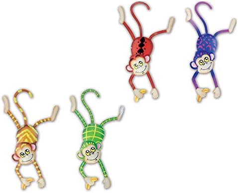 Puzzled Monkey Bobble Metal Magnets (Set of 4)