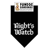 Night's Watch Dog Bandana (Game Thrones) (One Size Fits Most Medium to Large Dogs)