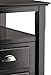 Winsome Solid Wood 2 Drawer Timber Night Stand Black Finish