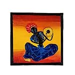 INDRICO-Handmade-3D-Tribal-Art-Clay-Wall-Hanging-Decor-for-Living-Room-MDF-Multi-Color-Pack-of-3