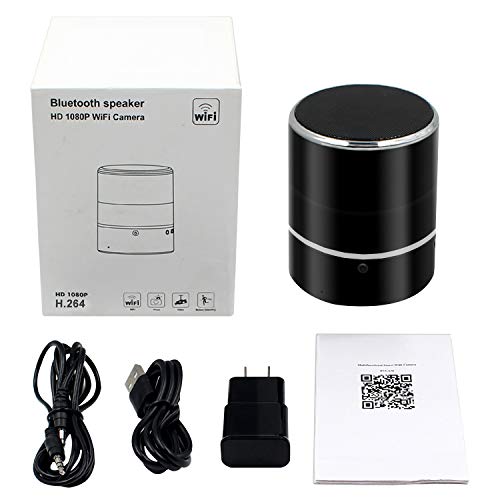 Hidden Camera Spy Camera Bluetooth Speaker, WiFi HD 1080P DVR Rotate 180°Lens Remote View Music Player Security Camera Night Vision Motion Detection for Home Office - Thumbnail 5