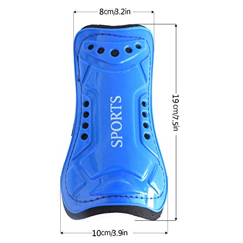 Tamicy 3 Pairs Youth Soccer Shin Guards and 3 Pairs Knee Soccer Socks - Protective Gear Adjustable Perforated Breathable Guard Board and Impact Resistant Youth Kids Soccer Guards Socks for 6-12 Years