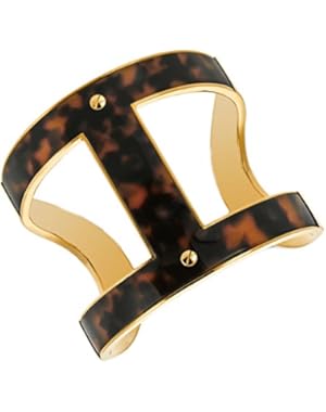 MKJ4438 710 Maritime Gold Tone Tortoise Acetate Open Cuff Bracelet Jewelry