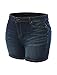 LE3NO Womens Fitted High Rise Push Up Denim Jean Shorts
