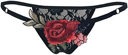 Tobo Digital Sexy Underwear Floral Women Panties Beads Lace Low Waist Hollow G String Thongs