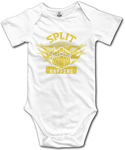 HuanLiu Split Happens Baby's Humor Onesies (0-2 Years Old)